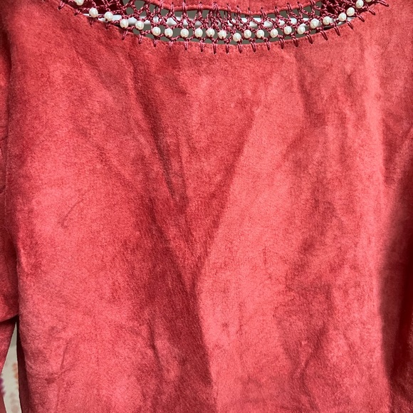 Vintage Sophie Chang Suede/Pearl cropped jacket - Picture 6 of 7